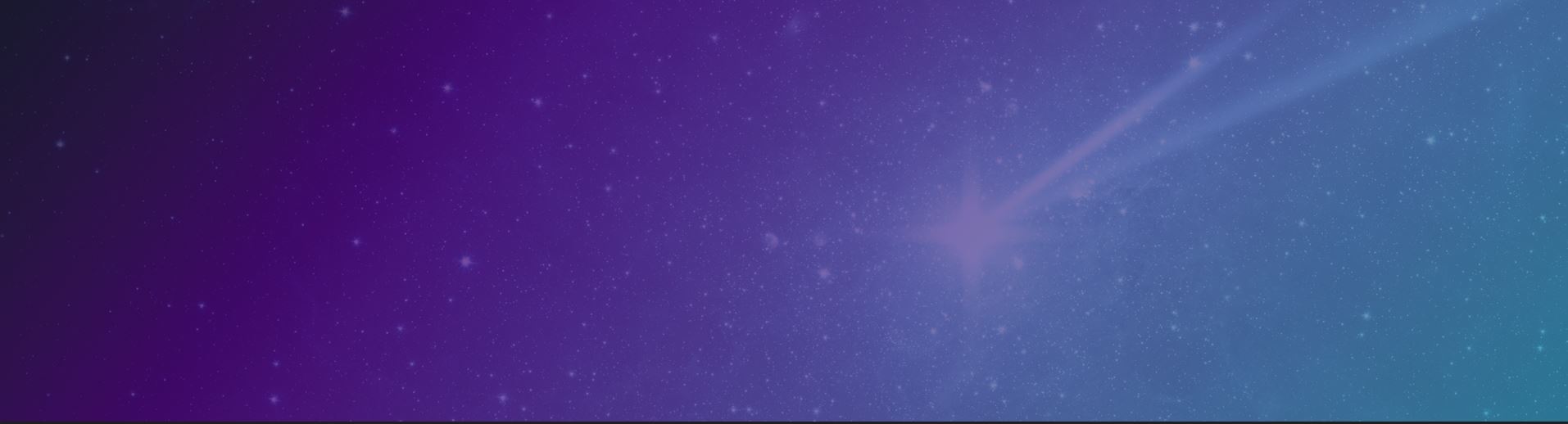 Why We Partner with HP hero banner showing night sky with stars and comet